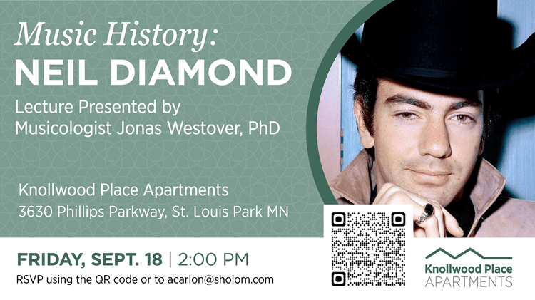 Neil Diamond Music History Lecture at Knollwood Place